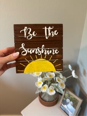 Be The Sunshine Wall Plaque - Yellow & Brown